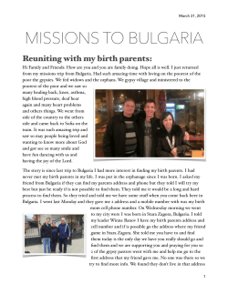 Missions Trip to Bulgaria