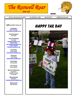 April 2015 Newsletter - Roswell Lions Club, Inc.
