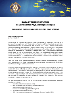 Descriptif du projet - Rotary International