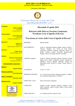 Not.nr.31 PALLINI - Rotary Club Brescia Moretto