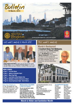 Bulletin Bulletin - Rotary Club of Brighton