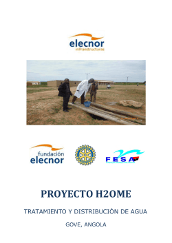 1 Proyecto FUNDACIÃN ELECNOR ETAP: H2OME Angola