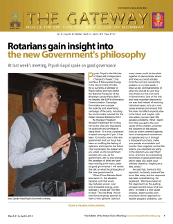 Rotarians gain insight into the new Government`s philosophy