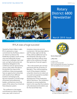 Rotary District 6800 Newsletter - Rotary International District 6800