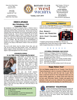 VOCATIONAL PROFILE - Rotary Club of West Wichita