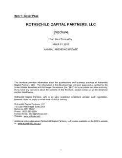 Form ADV, Part 2 A - Rothschild Capital Partners
