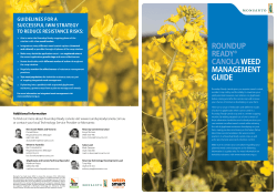 Roundup Ready canola Weed Management Guide
