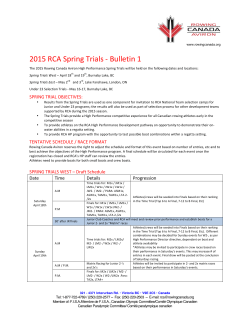 2015 RCA Spring Trials -â Bulletin 1