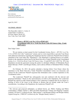 Letter and revised Complaint &acirc; 98 pages in all