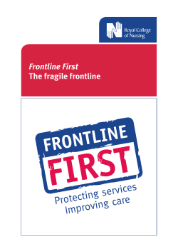 Frontline First The fragile frontline