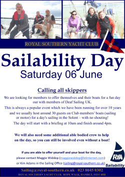 Sailability Poster - Royal Southern Yacht Club