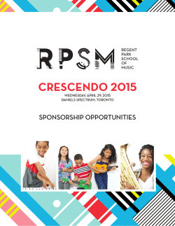 sponsorship opportunities crescendo 2015