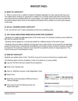 Waitlisting