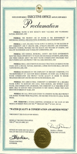 read the Governor`s proclamation