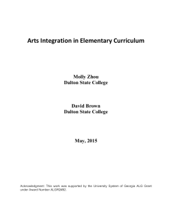 Educ3214 Arts Integr... - Dalton State Repository