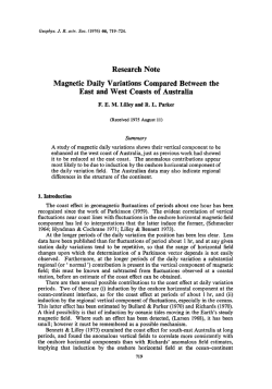 Research Note Magnetic Daily Variations Compared Between the