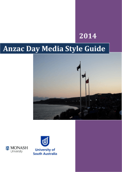 Anzac Day Media Style Guide