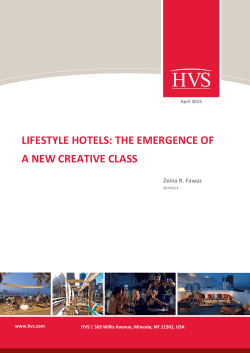 lifestyle hotels: the emergence of a new creative