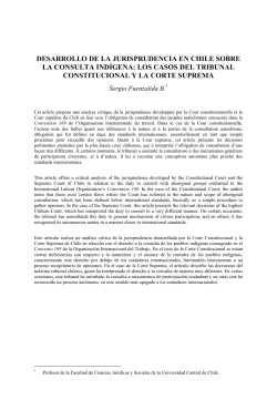 Desarrollo de la jurisprudencia en chile sobre la consulta indÃ­gena