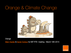 Orange and Climate Change for IMT RT8