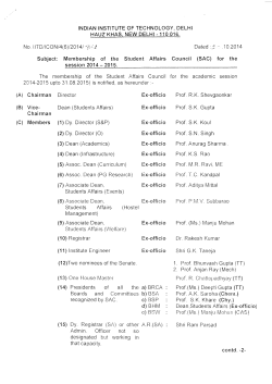 (3) Dean (Academics) (4) Dean (lnfrastructure) Ex