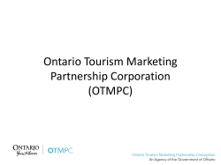 Ontario Tourism Marketing Partnership Corporation (OTMPC)