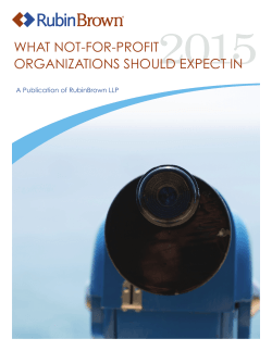 what not-for-profit organizations should expect in
