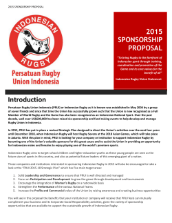 PRUI 2015 Sponsorship Proposal