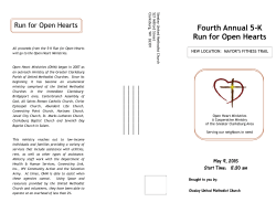 race brochure - 5K Run for Open Hearts