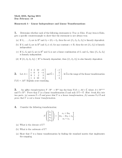 Linear Independence and Linear Transformations