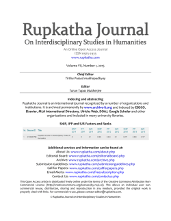 Full Text PDF - The Rupkatha Journal on Interdisciplinary Studies in