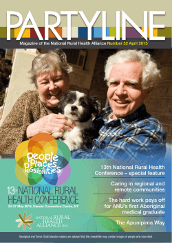 Partyline is the Magazine - National Rural Health Alliance