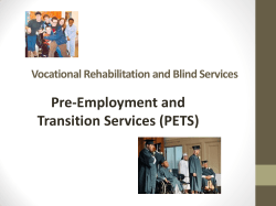 Vocational Rehabilitation and Blind Services