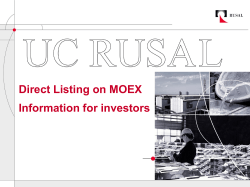 Direct Listing on MOEX Information for investors