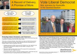Rushcliffe Liberal Democrat Election Address May 2015