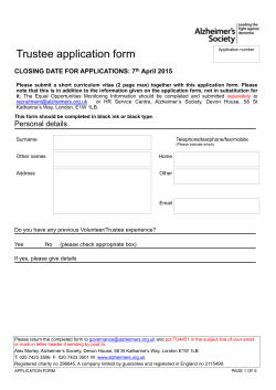 Trustee application form
