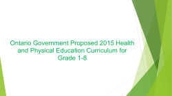 summary of the proposed controversial Health and Phys Education