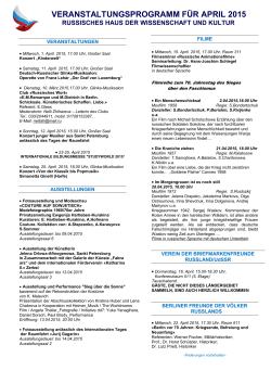 veranstaltungsprogramm fÃ¼r april 2015