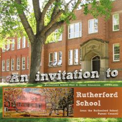 An invitation to - Rutherford School