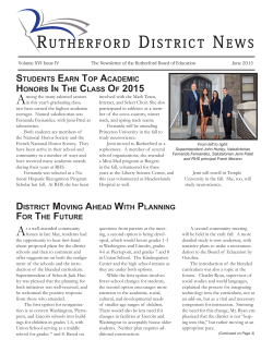 Newsletter - Rutherford Public Schools