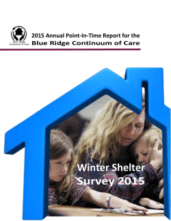 2015 Winter Point-in-Time Count & Shelter Survey Report