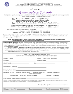 Gymnastics School - Rockville Centre Parks and Recreation