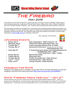 Firebird Flame May 2015 Newsletter