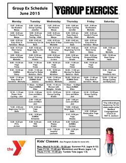 Group Ex Schedule June 2015