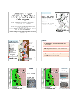 Characteristics of Copper Mineralization and Age of Intrusive Rocks