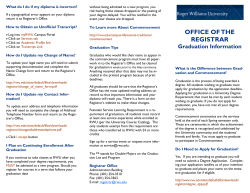 OFFICE OF THE REGISTRAR - Roger Williams University