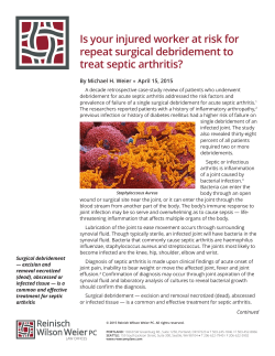 Is your injured worker at risk for repeat surgical debridement to treat