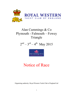 Notice of Race - Royal Western Yacht Club