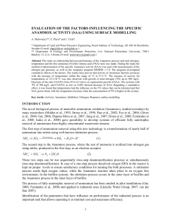 evaluation of the factors influencing the specific anammox