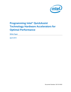 Programming IntelÂ® QuickAssist Technology Hardware